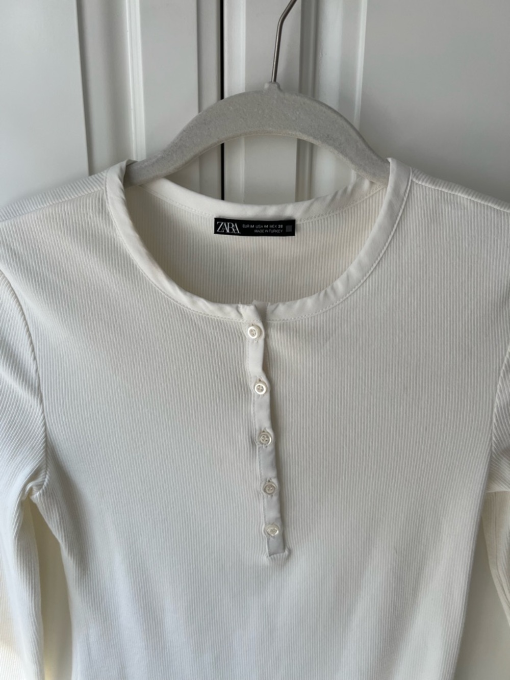 White Ribbed Bodysuit - Picture 2 of 4